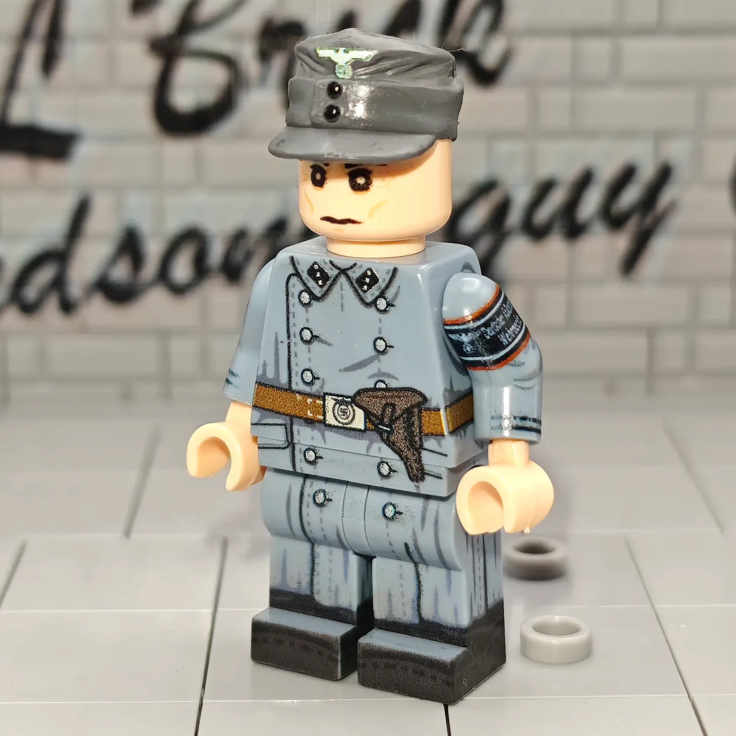 German Volkssturm Militia (Greatcoat) - Custom Printed Brick Block Figure German Volkssturm Militia (greatcoat) Custom Printed Brick Block Figure