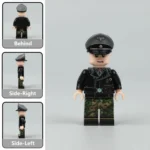 German Waffen-SS Panzer Officer (Bloody Lip) (WWII) - Custom Printed Brick Block Figure