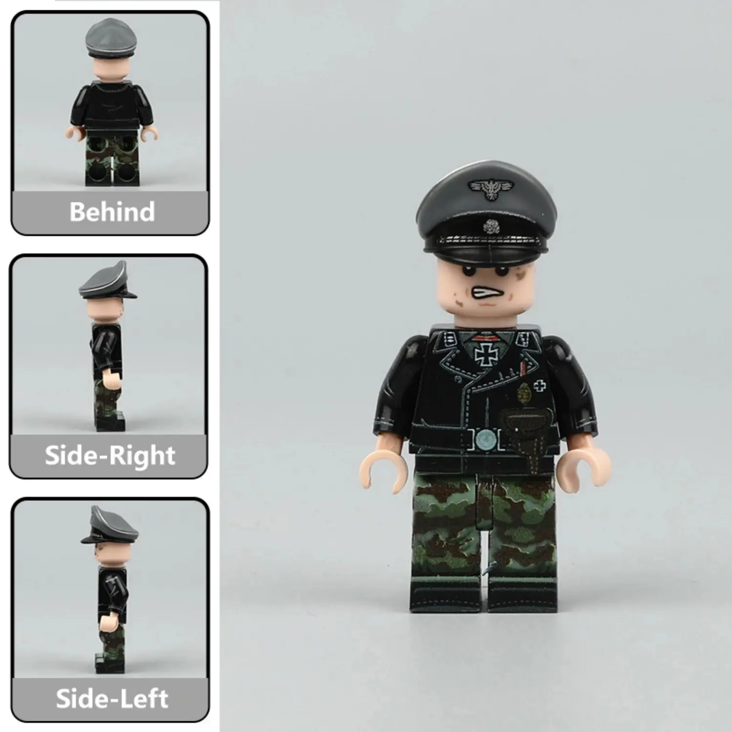 German Waffen-SS Panzer Officer (Grimacing) (WWII) - Custom Printed Brick Block Figure German Waffen Ss Panzer Officer (grimacing) (wwii) Custom Printed Brick Block Figure