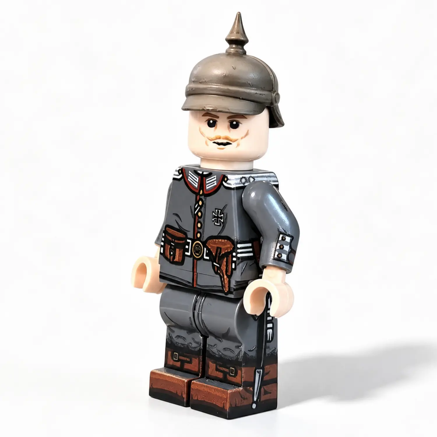 Imperial German Guards Lieutenant (1914) WWI - Custom Printed Brick Block Figure Imperial German Guards Lieutenant (1914) Wwi Custom Printed Brick Block Figure