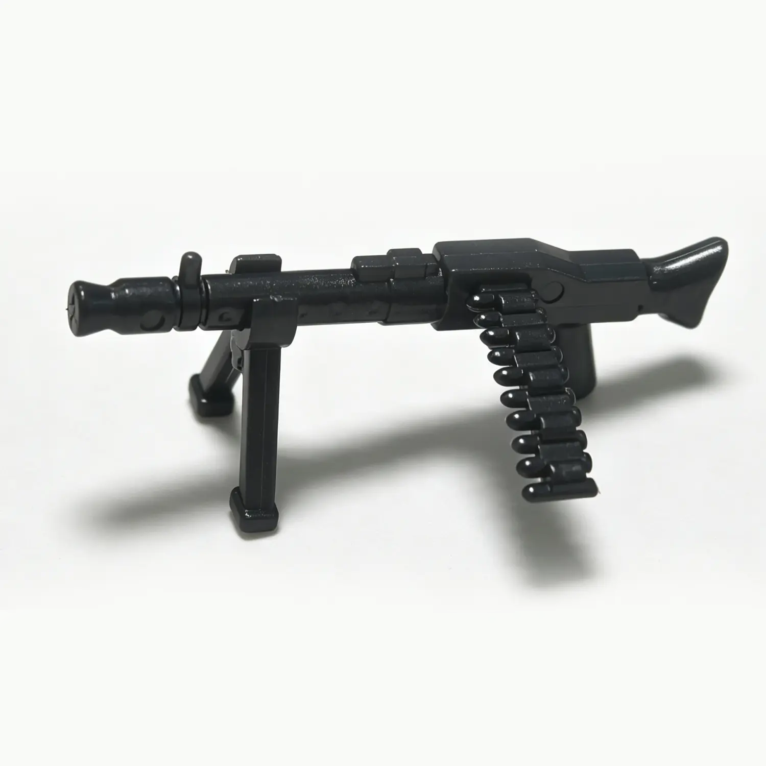 Mg34 Machine Gun With Bipod And Ammo Belt (black) Custom 3d Printed Miniature Accessory Parts Pieces For Brick Block Figure