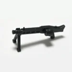 MG42 Machine Gun with Bipod and Drum Magazine (Black) - Custom 3D Printed Miniature Accessory Parts Pieces for Brick Block Figure