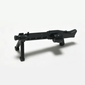 MG42 Machine Gun with Bipod and Drum Magazine (Black) - Custom 3D Printed Miniature Accessory Parts Pieces for Brick Block Figure Mg42 Machine Gun With Bipod And Drum Magazine (black) Custom 3d Printed Miniature Accessory Parts Pieces For Brick Block Figure