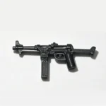 MP40 Submachine Gun (Black) - Custom 3D Printed Miniature Accessory Parts Pieces for Brick Block Figure
