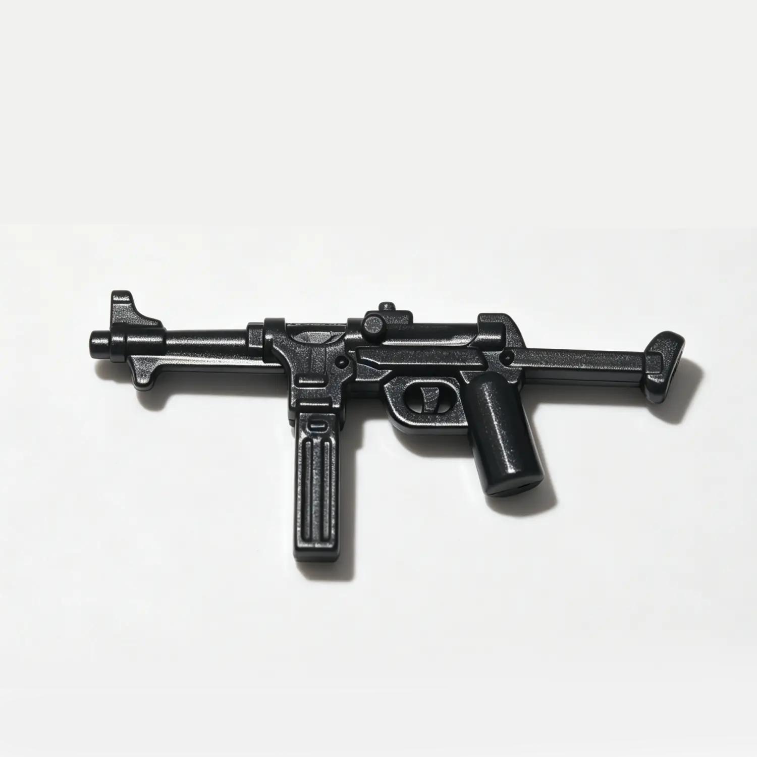 MP40 Submachine Gun (Black) - Custom 3D Printed Miniature Accessory Parts Pieces for Brick Block Figure Mp40 Submachine Gun (black) Custom 3d Printed Miniature Accessory Parts Pieces For Brick Block Figure
