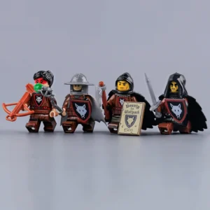 Medieval Wolf Axeman Minifigs & Wolf Clan Knights - Custom Printed Brick Block Figure Medieval Wolf Axeman Minifigs & Wolf Clan Knights Custom Printed Brick Block Figure