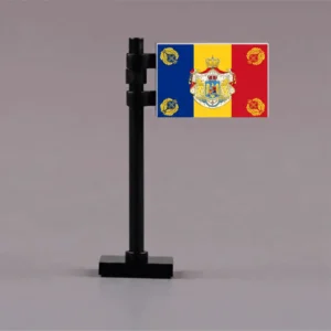 Military Flag of the Kingdom of Romania Assembly - Custom 3D Printed Miniature Accessory Parts Pieces for Brick Block Figures Military Flag Of The Kingdom Of Romania Assembly Custom 3d Printed Miniature Accessory Parts Pieces For Brick Block Figures