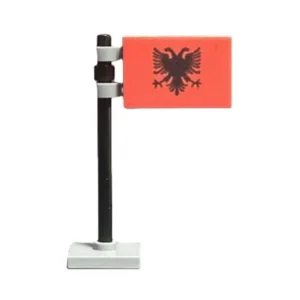 National Flag of Albania Assembly - Custom 3D Printed Miniature Accessory Parts Pieces for Brick Block Figures National Flag Of Albania Assembly Custom 3d Printed Miniature Accessory Parts Pieces For Brick Block Figures