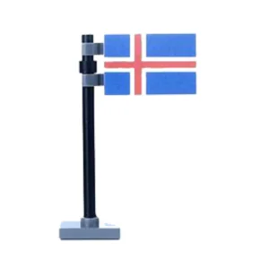 National Flag of Iceland Assembly - Custom 3D Printed Miniature Accessory Parts Pieces for Brick Block Figures National Flag Of Iceland Assembly Custom 3d Printed Miniature Accessory Parts Pieces For Brick Block Figures