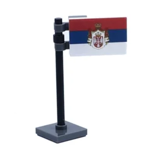 State Flag of the Kingdom of Serbia Assembly - Custom 3D Printed Miniature Accessory Parts Pieces for Brick Block Figures State Flag of the Kingdom of Serbia Assembly - Custom 3D Printed Miniature Accessory Parts Pieces for Brick Block Figures