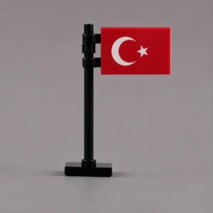 National Flag of Turkey (Türkiye) Assembly - Custom 3D Printed Miniature Accessory Parts Pieces for Brick Block Figures National Flag Of Turkey (türkiye) Assembly Custom 3d Printed Miniature Accessory Parts Pieces For Brick Block Figures