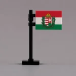 State Flag of Hungary (Kingdom of Hungary variant) Assembly - Custom 3D Printed Miniature Accessory Parts Pieces for Brick Block Figures