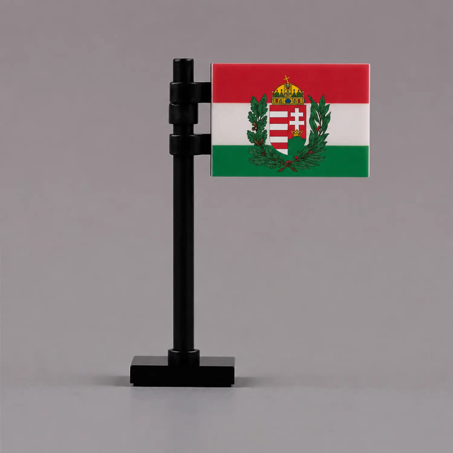 State Flag of Hungary (Kingdom of Hungary variant) Assembly - Custom 3D Printed Miniature Accessory Parts Pieces for Brick Block Figures State Flag Of Hungary (kingdom Of Hungary Variant) Assembly Custom 3d Printed Miniature Accessory Parts Pieces For Brick Block Figures