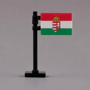 State Flag of Hungary (with Coat of Arms) Assembly - Custom 3D Printed Miniature Accessory Parts Pieces for Brick Block Figures State Flag Of Hungary (with Coat Of Arms) Assembly Custom 3d Printed Miniature Accessory Parts Pieces For Brick Block Figures