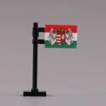 State Flag of the Kingdom of Hungary (with Angel Supporters) Assembly - Custom 3D Printed Miniature Accessory Parts Pieces for Brick Block Figures