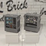 Two-Part Portable Field Radio Set (Transceiver and Power Supply) WWII - Custom 3D Printed Miniature Accessory Parts Pieces for Brick Block Figures