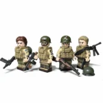 US Army Rangers & 101st Airborne Paratrooper WWII  - Custom Printed Brick Block Figure
