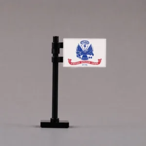 United States Army Flag Assembly - Custom 3D Printed Miniature Accessory Parts Pieces for Brick Block Figures United States Army Flag Assembly Custom 3d Printed Miniature Accessory Parts Pieces For Brick Block Figures