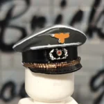 WWII German General Officer's Visor Cap (Schirmmütze) with Gold CordsItem WWII - Custom 3D Printed Miniature Accessory Parts Pieces for Brick Block Figures