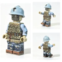 all sides of French Army Trench Hunter (Straw Camouflage) WWI - Custom Printed Brick Block Figure All Sides Of French Army Trench Hunter (straw Camouflage) Wwi Custom Printed Brick Block Figure