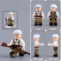 All Sides Of French Mountain Ski Scout Ww2 Custom Printed Brick Block Figure 2