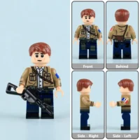 All Sides Of French Resistance (forces Of The Interior) Sten Gunner Ww2 Custom Printed Brick Block Figure