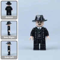 all sides of German Secret Police (Gestapo Officer - Shouting Variant) (WWII) - Custom Printed Brick Block Figure All Sides Of German Secret Police (gestapo Officer Shouting Variant) (wwii) Custom Printed Brick Block Figure