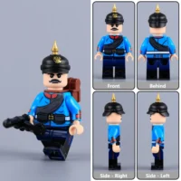 all sides of Imperial Prussian Soldier (Blue Uniform) WWI - Custom Printed Brick Block Figure All Sides Of Imperial Prussian Soldier (blue Uniform) Wwi Custom Printed Brick Block Figure