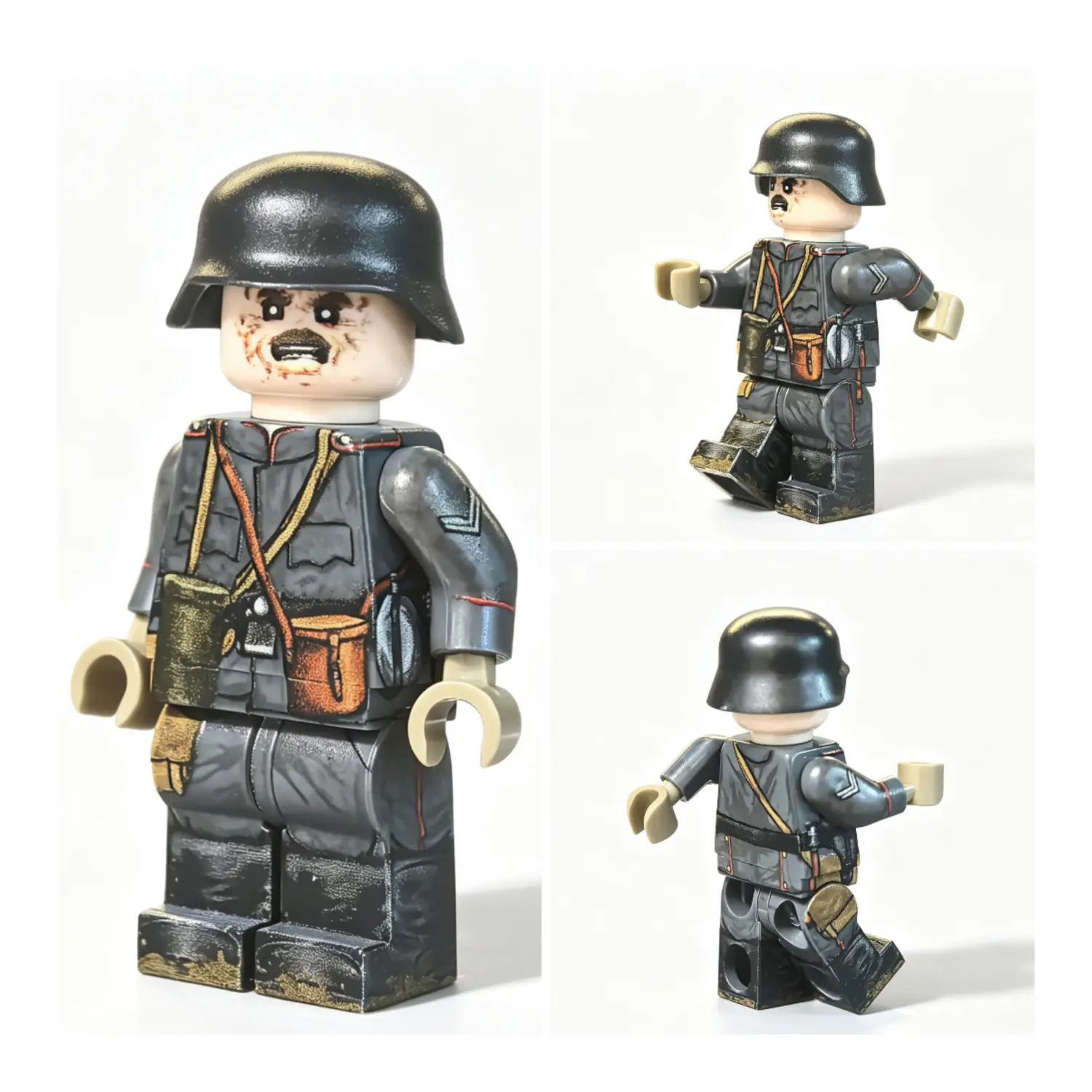 All Sides Of Kingdom Of Bulgaria Infantry Officer Trench Commander Wwi Custom Printed Brick Block Figure