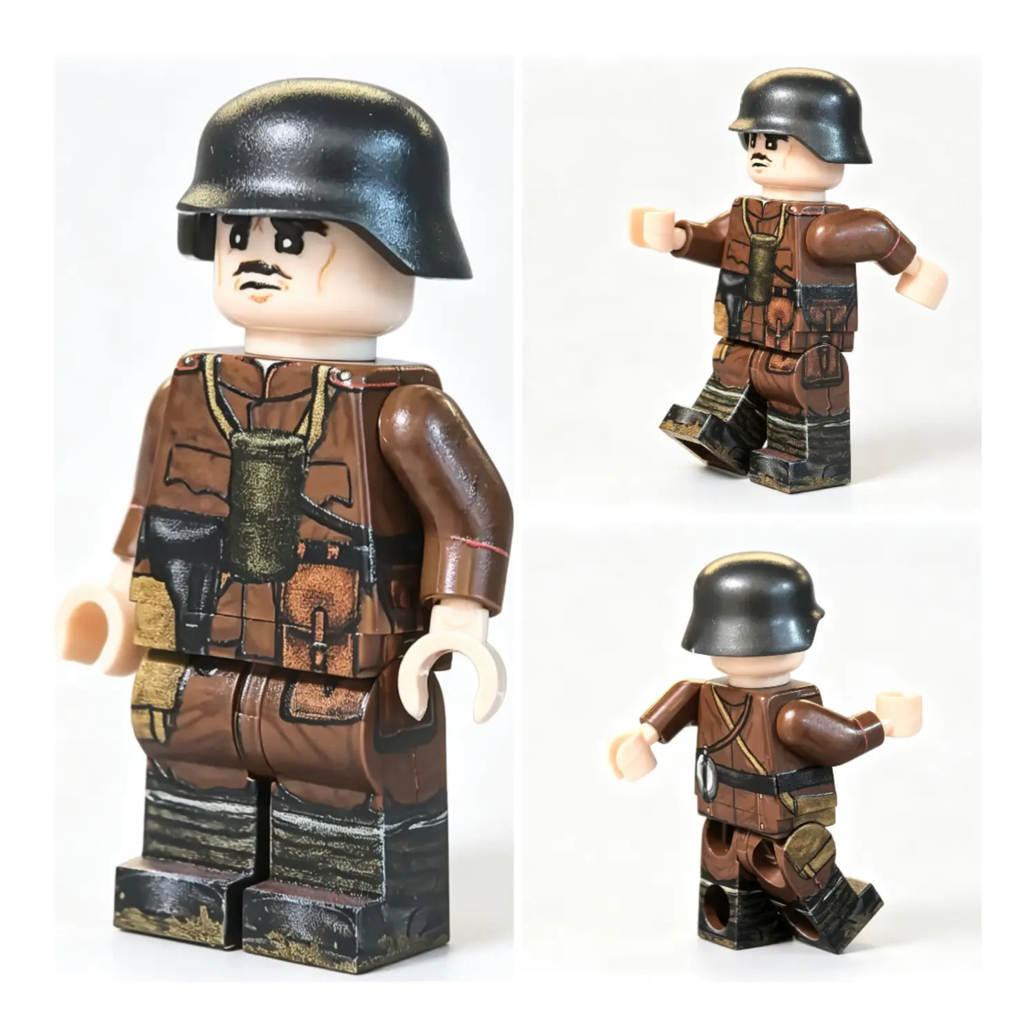 all sides of Kingdom of Bulgaria Madsen Machine Gunner WWI - Custom Printed Brick Block Figure All Sides Of Kingdom Of Bulgaria Madsen Machine Gunner Wwi Custom Printed Brick Block Figure