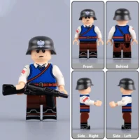 All Sides Of Polish Home Army Courier (warsaw Uprising) Wwii Custom Printed Brick Block Figure