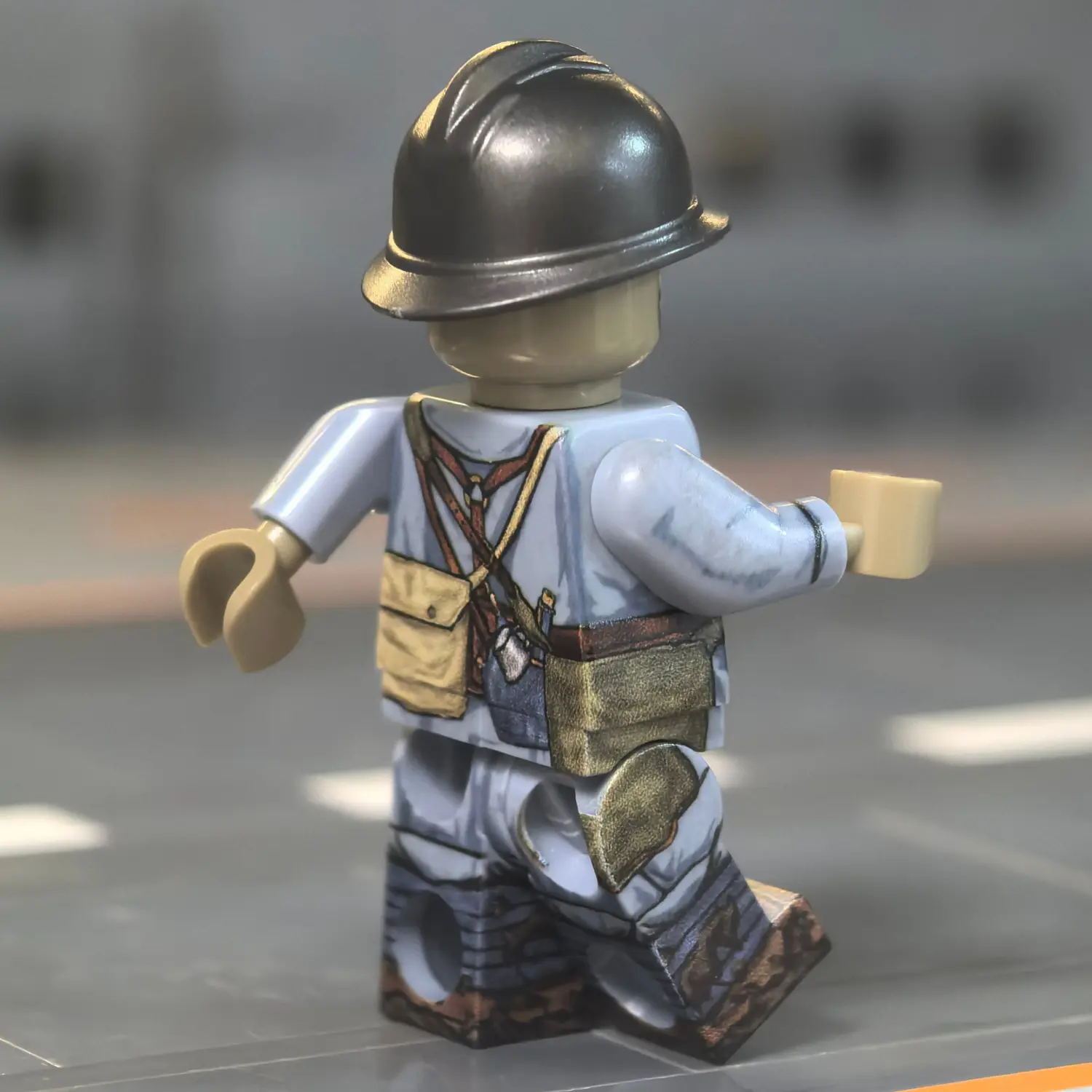 The Back Of French Army Grenadier (battle Of Verdun, Wwi) Custom Printed Brick Block Figure