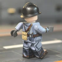 The Back Of French Army Officer (battle Of Verdun, Wwi) Custom Printed Brick Block Figure