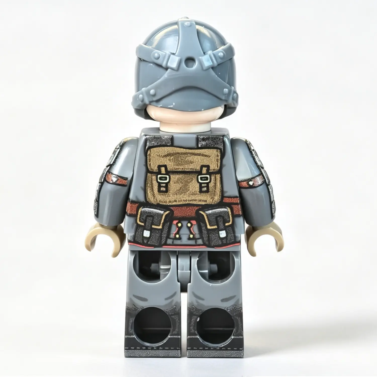 the back of German Heavy Assault Sapper Trench Armor Soldier WWI - Custom Printed Brick Block Figure The Back Of German Heavy Assault Sapper Trench Armor Soldier Wwi Custom Printed Brick Block Figure