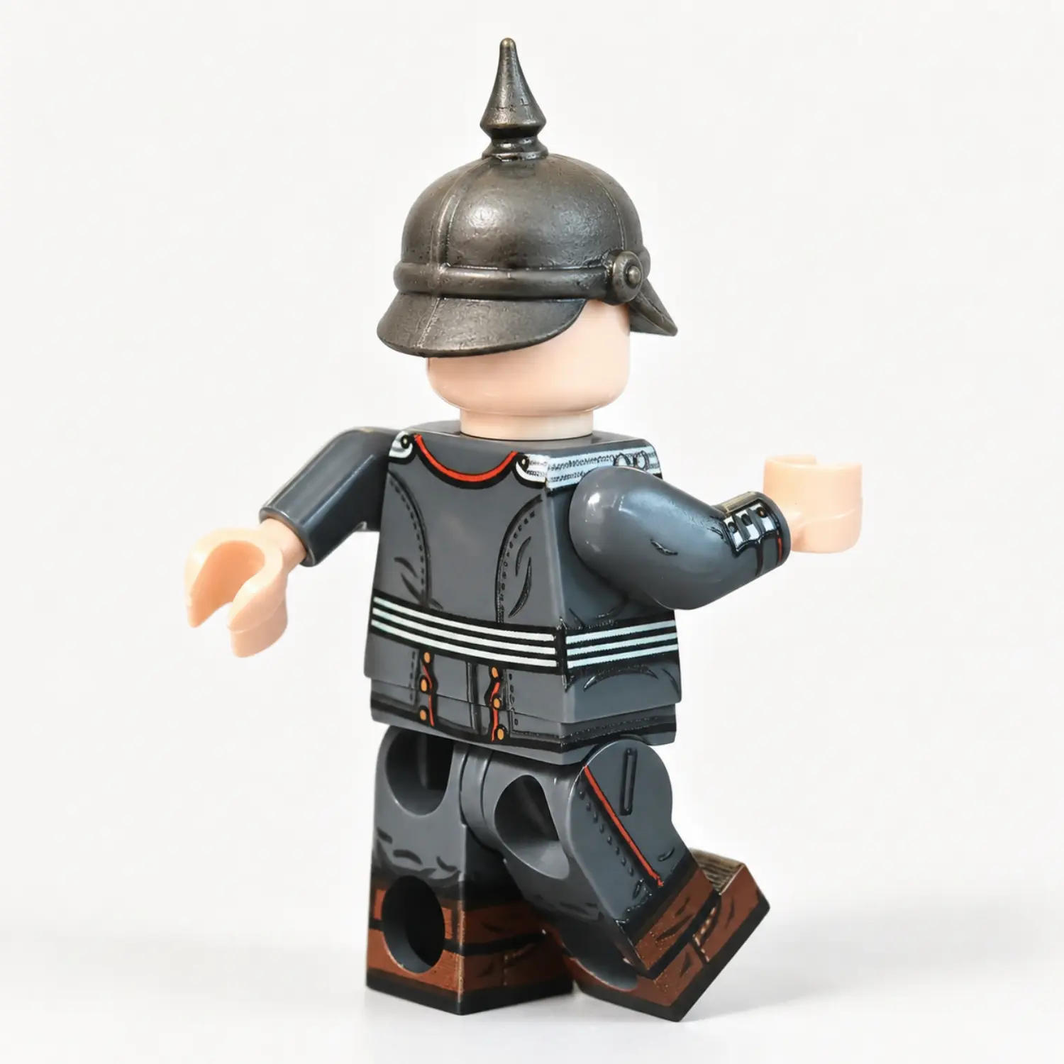 the back of Imperial German Guards Lieutenant (1914) WWI - Custom Printed Brick Block Figure The Back Of Imperial German Guards Lieutenant (1914) Wwi Custom Printed Brick Block Figure
