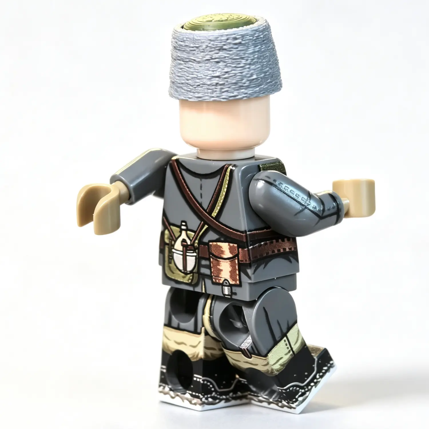 the back of Imperial Russian Army Private (WWI Winter) - Custom Printed Brick Block Figure The Back Of Imperial Russian Army Private (wwi Winter) Custom Printed Brick Block Figure