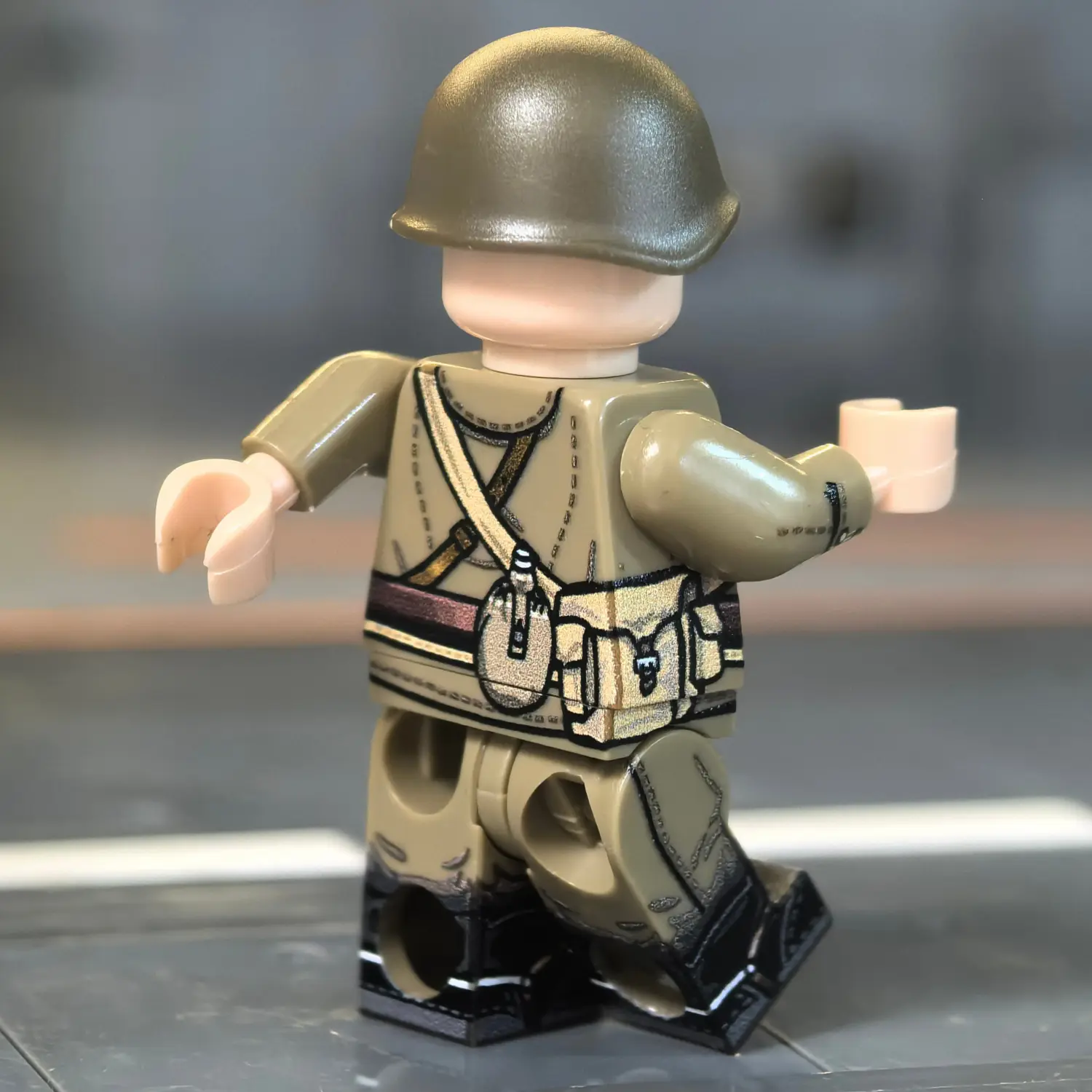 the back of Soviet Air Defense Militia Soldier (WWII) - Custom Printed Brick Block Figure The Back Of Soviet Air Defense Militia Soldier (wwii) Custom Printed Brick Block Figure