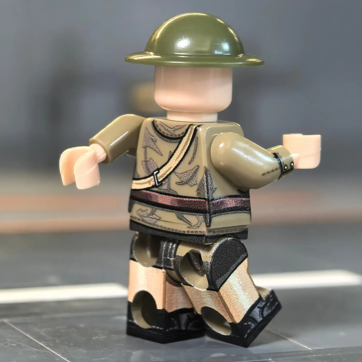 the back of Soviet Red Army Female Cavalry Trooper (WWII) - Custom Printed Brick Block Figure The Back Of Soviet Red Army Female Cavalry Trooper (wwii) Custom Printed Brick Block Figure
