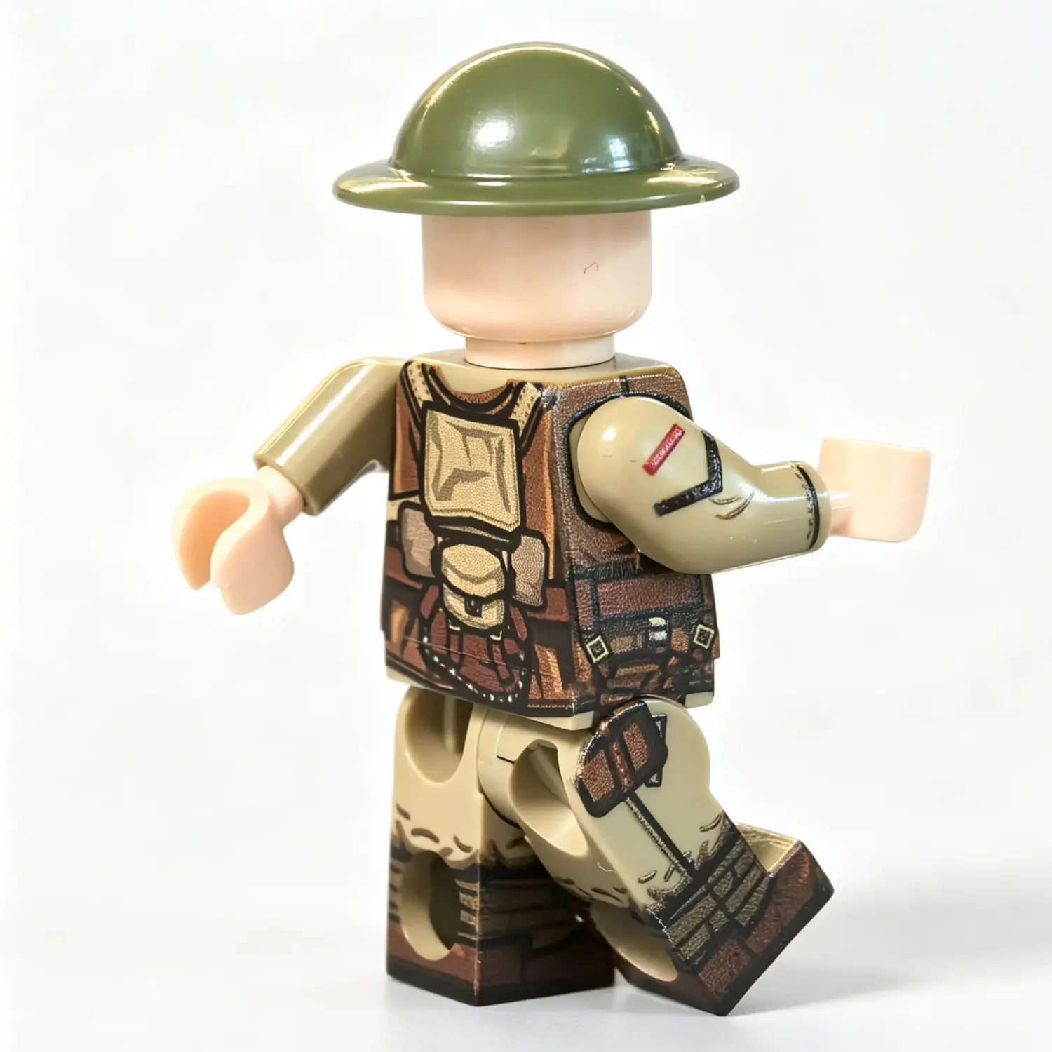 the back of WWI British Army Infantryman (Late 1917 Pattern) WWI - Custom Printed Brick Block Figure The Back Of Wwi British Army Infantryman (late 1917 Pattern) Wwi Custom Printed Brick Block Figure