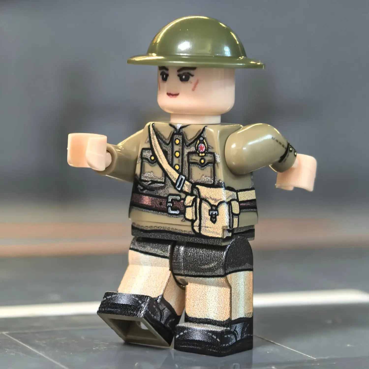 the left of Soviet Red Army Female Cavalry Trooper (WWII) - Custom Printed Brick Block Figure The Left Of Soviet Red Army Female Cavalry Trooper (wwii) Custom Printed Brick Block Figure
