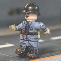 The Left Side Of French Army Medic (battle Of Verdun, Wwi) Custom Printed Brick Block Figure