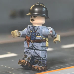 the left side of French Army Medic (Battle of Verdun, WWI) - Custom Printed Brick Block Figure The Left Side Of French Army Medic (battle Of Verdun, Wwi) Custom Printed Brick Block Figure