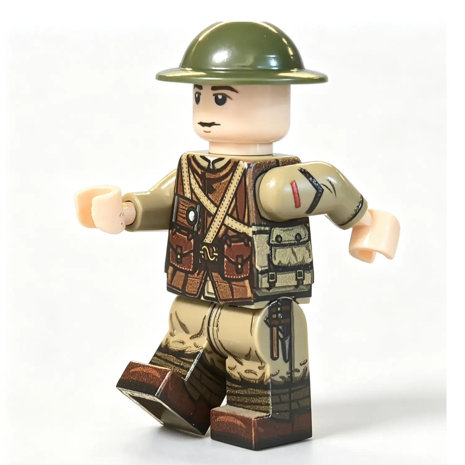 the left side of WWI British Army Infantryman (Late 1917 Pattern) WWI - Custom Printed Brick Block Figure The Left Side Of Wwi British Army Infantryman (late 1917 Pattern) Wwi Custom Printed Brick Block Figure