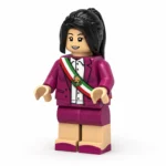 66th President of Mexico Claudia Sheinbaum (Purple Suit Edition) - Custom Printed Brick Block Figure