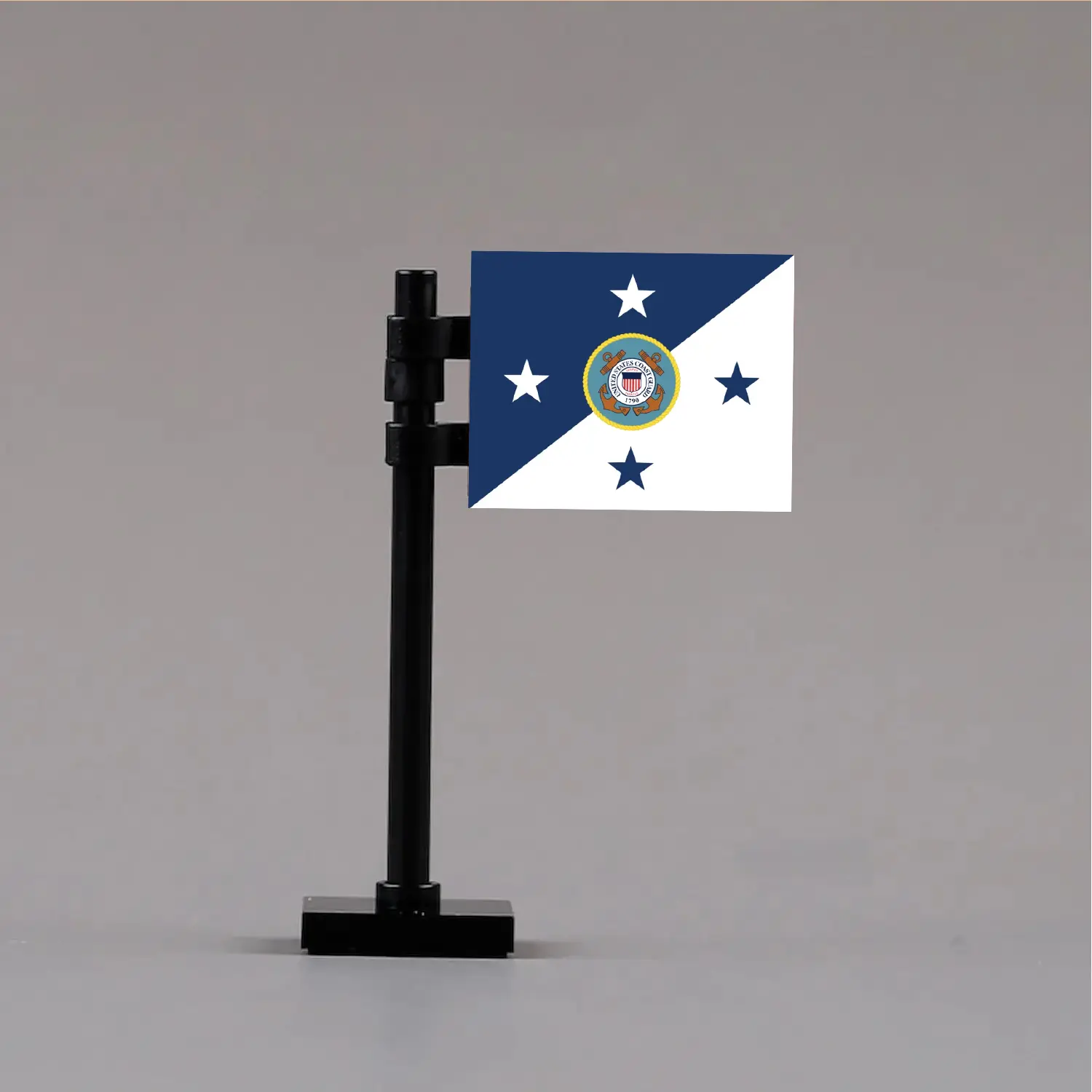 Commandant Of The Coast Guard Flag Assembly Custom 3d Printed Miniature Accessory Parts Pieces For Brick Block Figures
