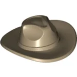 Dark Beige Adventurer's Fedora Hat - Custom 3D Printed Miniature Accessory Parts Pieces for Brick Block Figures