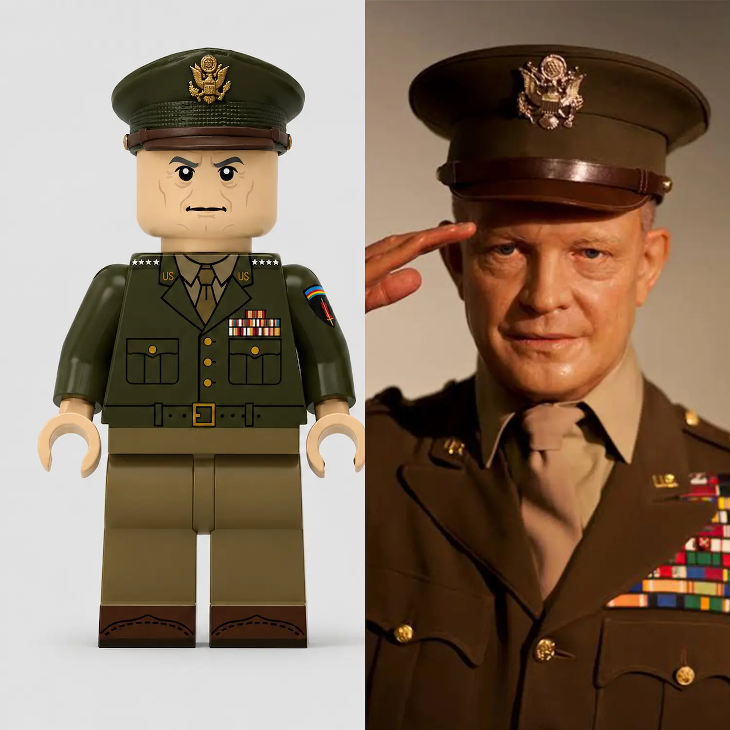 General Dwight D. Eisenhower Supreme Allied Commander WWII - Custom Printed Brick Block Figure with real person General Dwight D. Eisenhower Supreme Allied Commander Wwii Custom Printed Brick Block Figure With Real Person