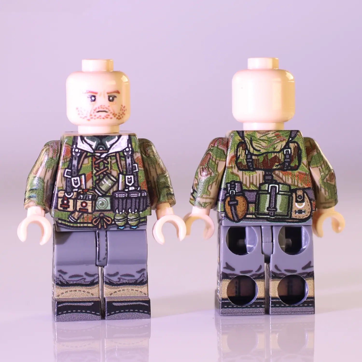 German Army (heer) Designated Marksman Rifleman Wwii Custom Printed Brick Block Figure