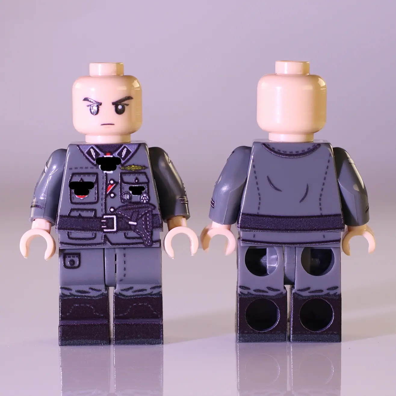 German Army (heer) Waffen Ss Senior Officer Wwii Custom Printed Brick Block Figure
