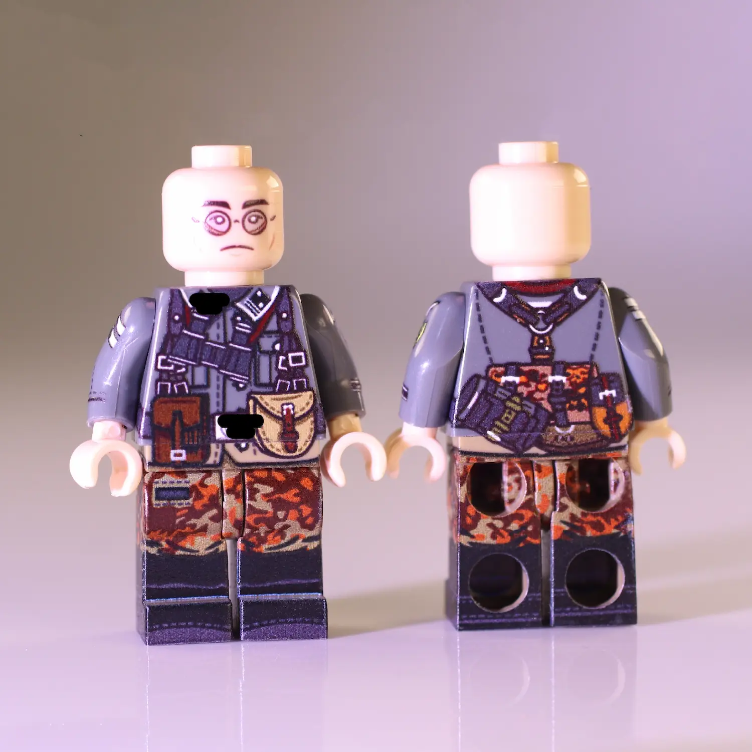 German Field Commander Wwii Custom Printed Brick Block Figure